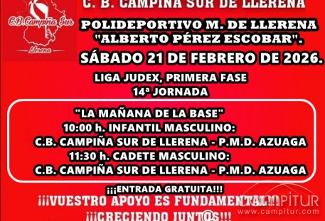 El C. B. Campiña Sur de Llerena vive una nueva jornada JUDEX-FEXB con “La Mañana de la Base” en el Alberto Pérez